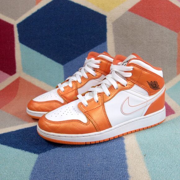 Nike Other - Nike Air Jordan 1 Mid Top Metallic Orange DM4228-800 Sneakers Youth Size 7